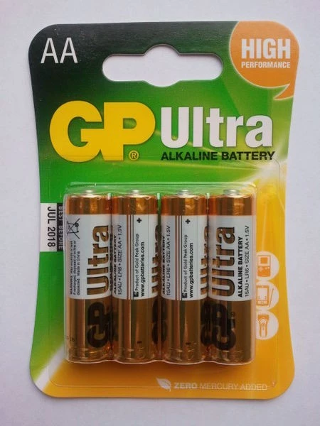 Батарейка LR06/AA GP Ultra (блистер, алкалиновая) (4 шт.)